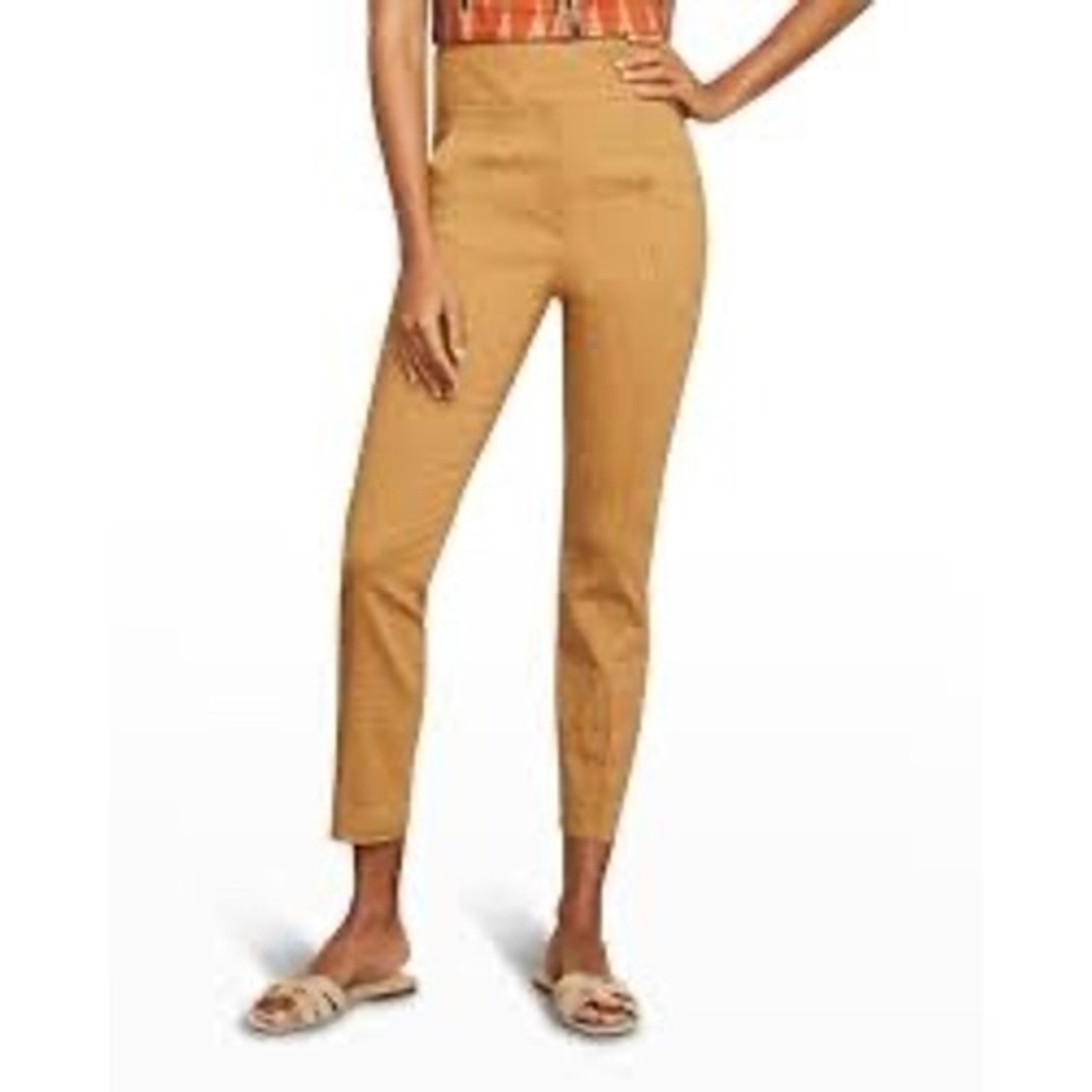 Veronica Beard Lago Stretch Linen Blend Pants 8